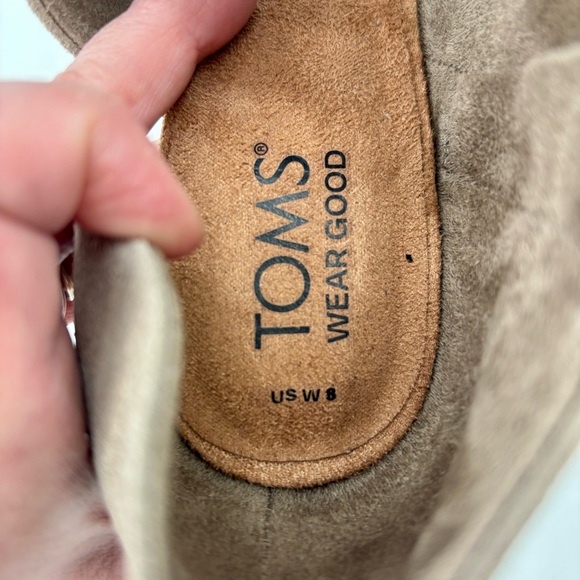 TOMS Milan Closed Toe Genuine Suede Stacked Heel Size 8 - Picture 12 of 13
